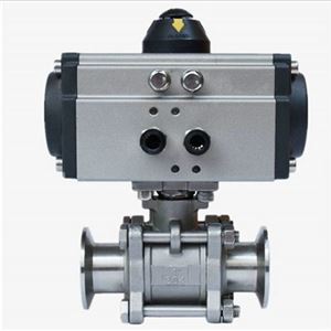 Q685F-16P气动卡箍三通球阀Q684F-16P