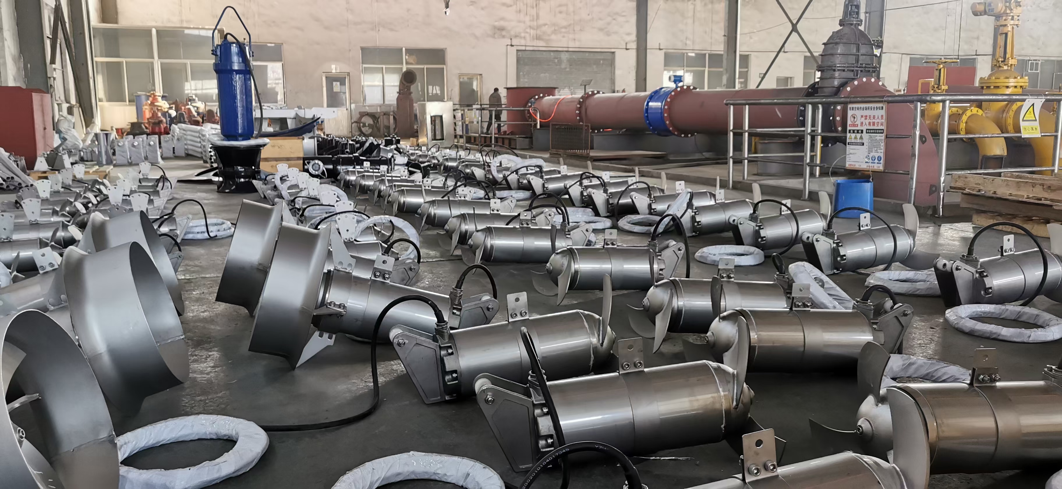 QJB5.5/4-1800/2-52/B低速推流器耦合安裝