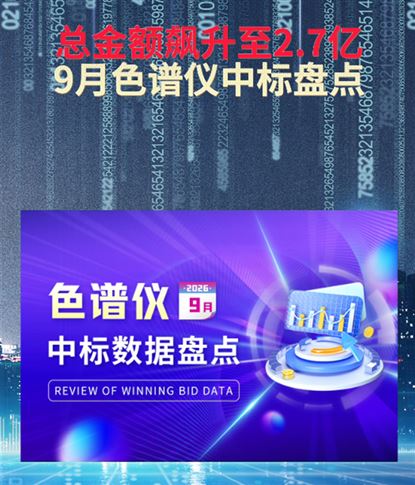 中标总金额飙升至2.7亿 9月色谱仪中标盘点