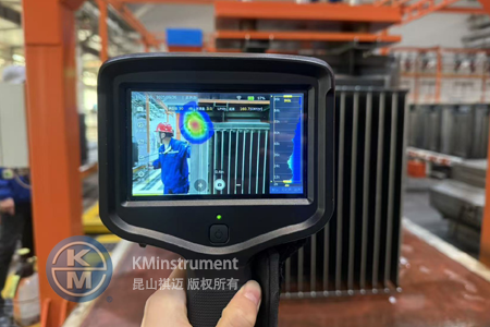 精准可视化定位漏点|KMV1超声波成像仪解决电力行业变电站油箱泄漏难题!