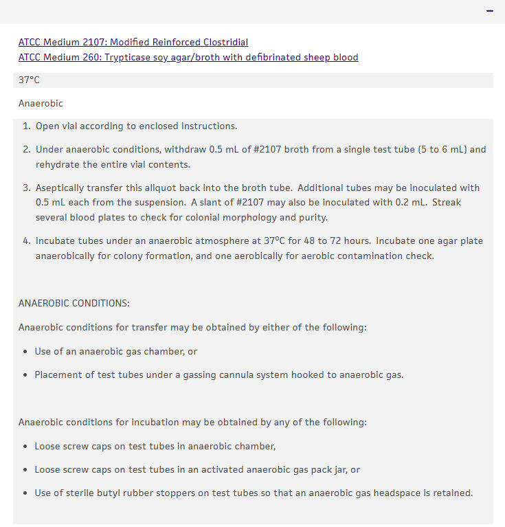 痤瘡丙酸桿菌 ATCC 11827 凍干粉 菌株